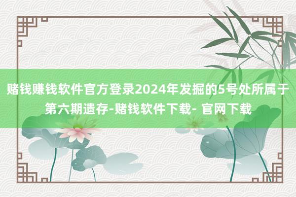 赌钱赚钱软件官方登录2024年发掘的5号处所属于第六期遗存-赌钱软件下载- 官网下载