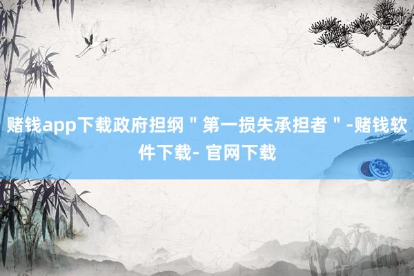 赌钱app下载政府担纲＂第一损失承担者＂-赌钱软件下载- 官网下载